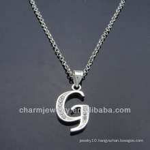 High quality English alphabet design silver charms PCC-007